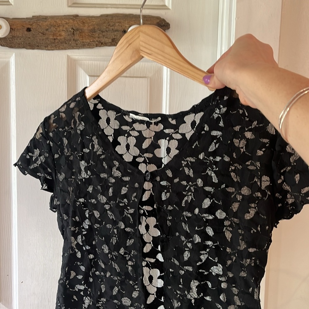 Vintage Black Lace Top